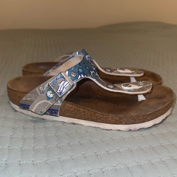 Birkenstock Blue and Brown Sandals. Size 37. GUC - Picture 3 of 10